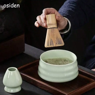 osiden ชุดชามมัทฉะ (4ชิ้น) Chawan ถ้วยชงมัทฉะ ถ้วยชงชาเขียว แปรงชงชา ที่ใส่มัทฉะ ที่ตักมัทฉะ