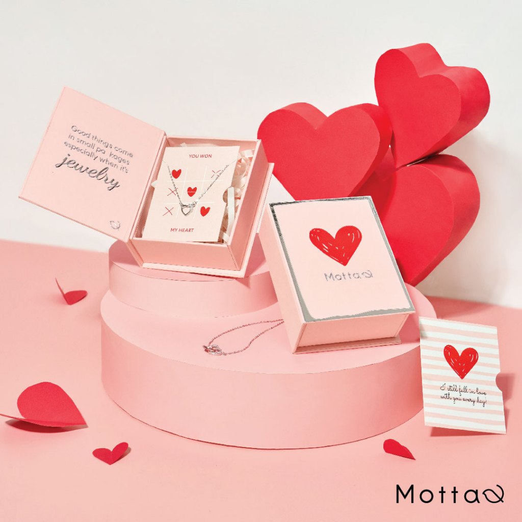 Motta Valentine’s Gift ของขวัญ วาเลนไทน์ เครื่องประดับ เงินแท้ สำหรับผิวแพ้ง่าย ไม่แพ้ ไม่คัน รับประกันยินดีคืนเงิน