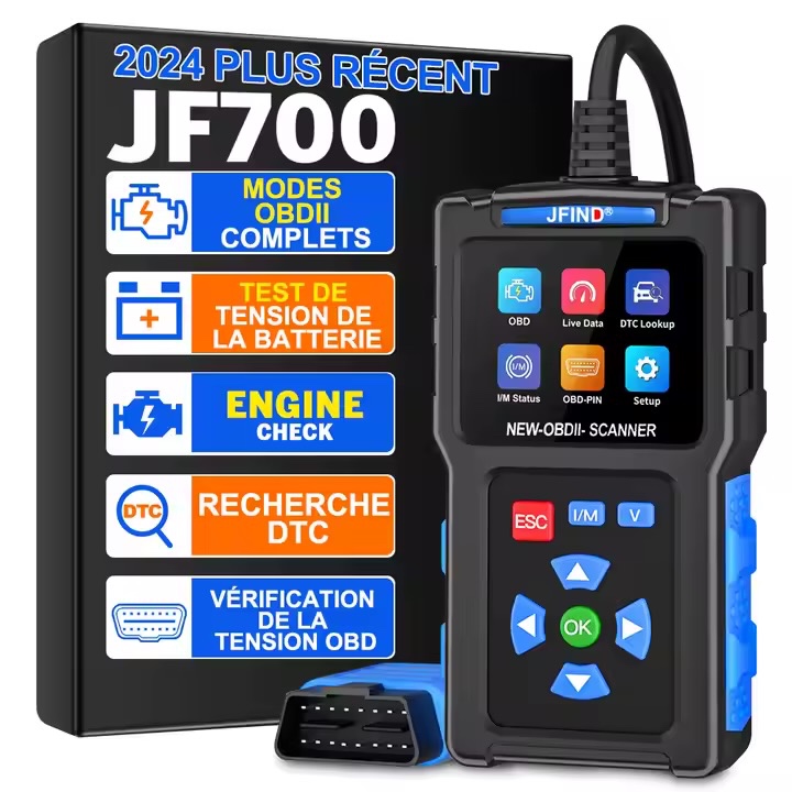 Jfind เครื่องสแกน OBD2อเนกประสงค์ JF700เครื่องอ่านรหัสความผิดปกติของเครื่องยนต์ สำหรับยานพาหนะ