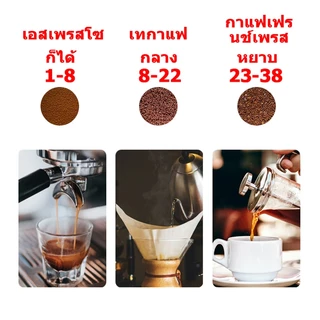 LAHOME Conical Burr Coffee Grinder 38 Setting Grinding Adjustable White เครื่องบดเมล็ดกาแฟเสี้ยน เครื่องบดกาแฟอัตโนมัติ