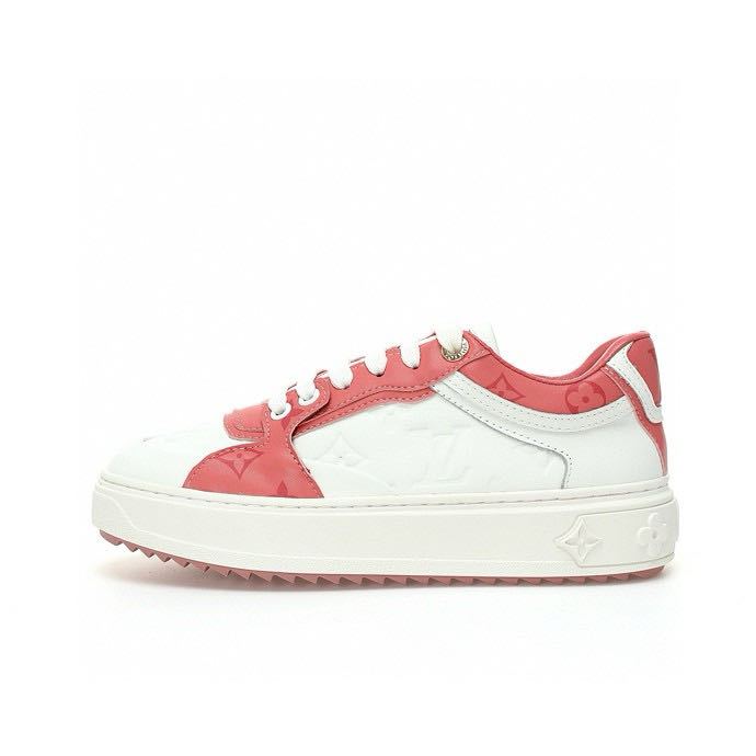 Louis Vuitton Time Out Low Sneaker Casual Muffin Serrated Underwear รองเท้ากีฬาสีขาวขนาดเล็ก 1APURW