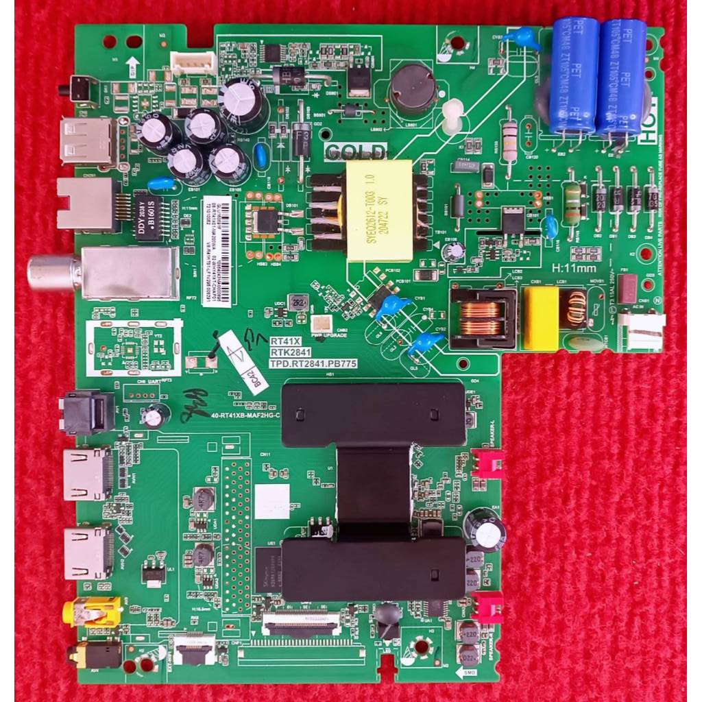 เมนบอร์ดทีวี TCL สำหรับรุ่น 32S65A , 32S66A พาสบอร์ด TRD.RT2841.PB775