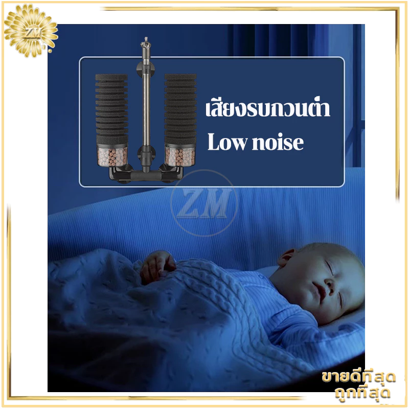 ตัวกรองตู้ปลา กรองแขวน กรองแขวนตู้ปลา กรองฟองน้ำอย่างดี กรองน้ําตู้ปลา ช่วยกรองให้น้ำใส เพิ่มออกซิเจน อุปกรณ์​ตู้ปลา thumbnail 9