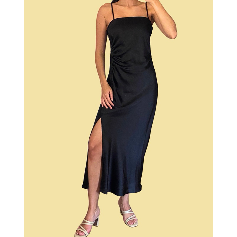 Long satin evening gown purchased for 3,000 baht!