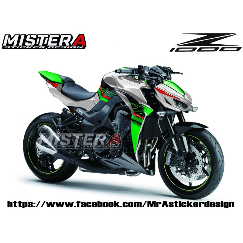 (Mr.AM) ชุดสติ๊กเกอร์ [เกรด Premium] Kawasaki Z1000 (1000Z)