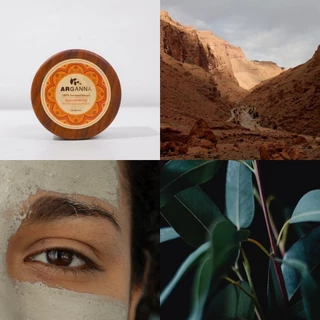 ARGANNA Rhassoul Moroccan Lava Clay ราซซูลโคลนลาวา มาสก์โคลน ทำความสะอาดผิว ลดสิว ผิวกระชับ