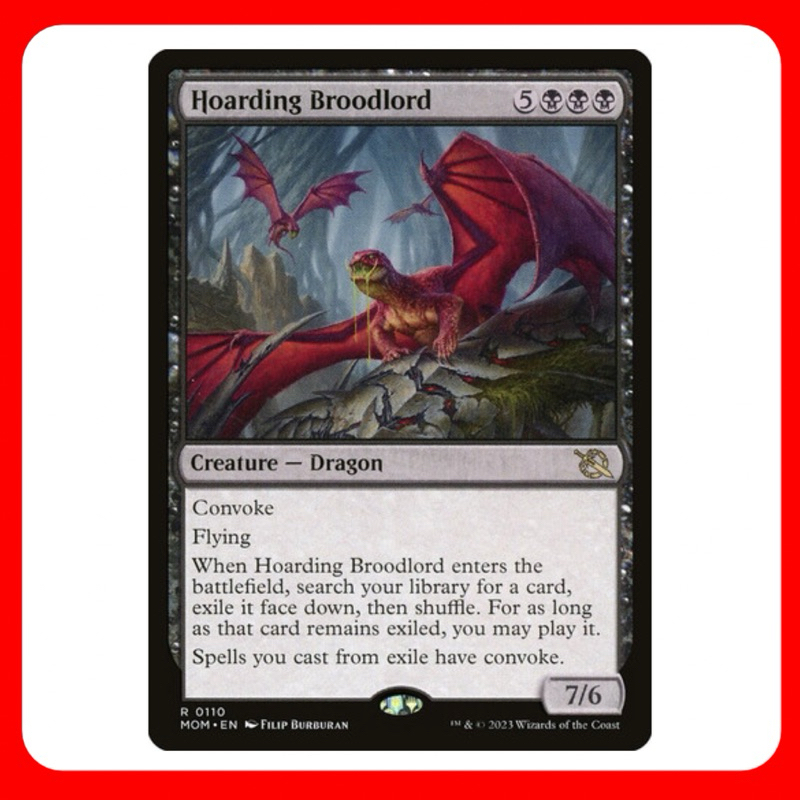 [MTG] Hoarding Broodlord [MOM] [BLACK] [RARE] [NORMAL] [ENG] (การ์ดเมจิค / Magic the Gathering) [EDH
