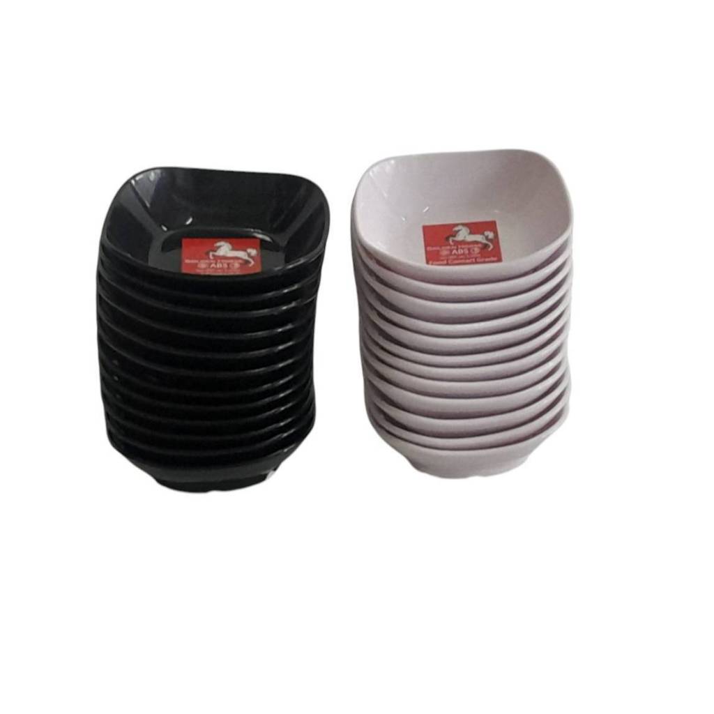 ถ้วยน้ำจิ้มสี่เหลี่ยม 3 นิ้ว ABS ขายยกโหล12ใบ