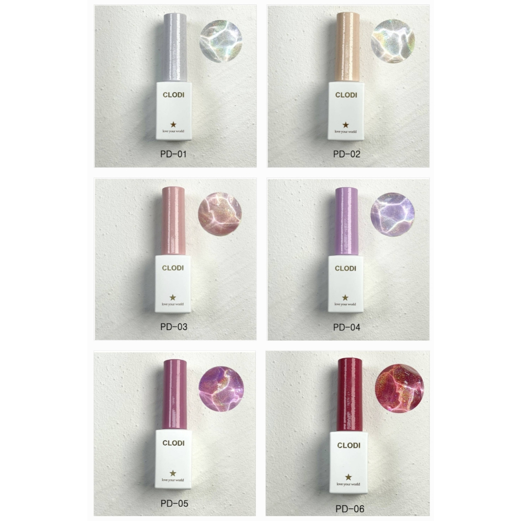 แยกขาย สีเจล🇰🇷CLODI 'PURE Delight' collection 6สีHologram Magnet cateye ของแท้เกาหลี