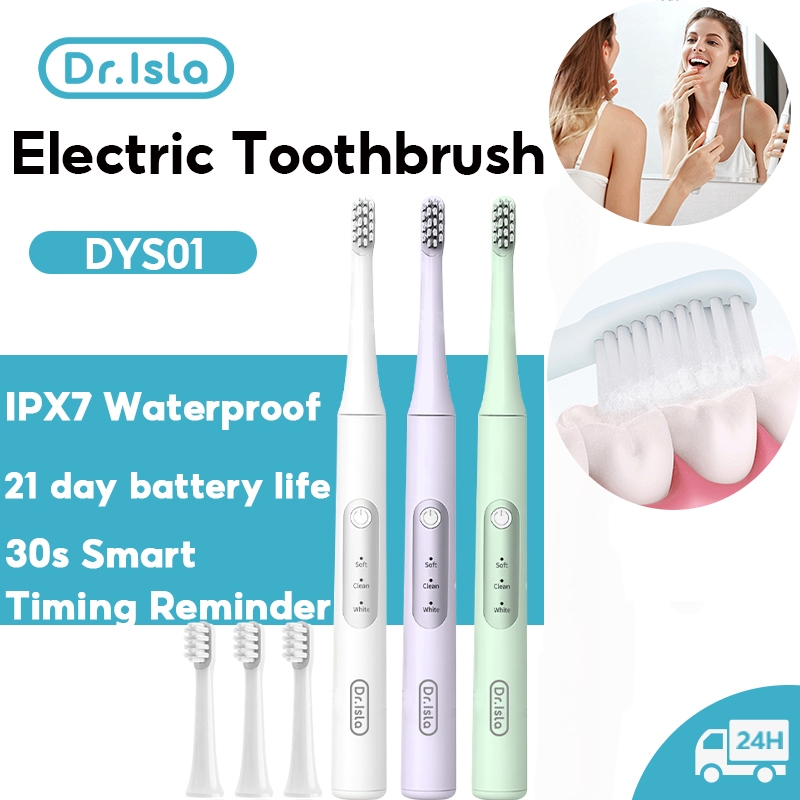 Drisla DYS01 แปรงสีฟันไฟฟ้า electric toothbrush แปรงสีฟัน กันน้ำ IPX7 3 โหมดการทำความสะอาด ชาร์จไฟทนทาน แปรงสีฟัน