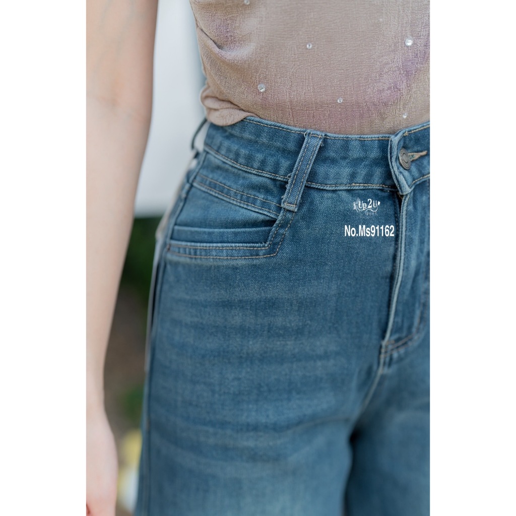 N91162# กางเกงยีนส์ขากระบอกใหญ่ - รูปที่ 5