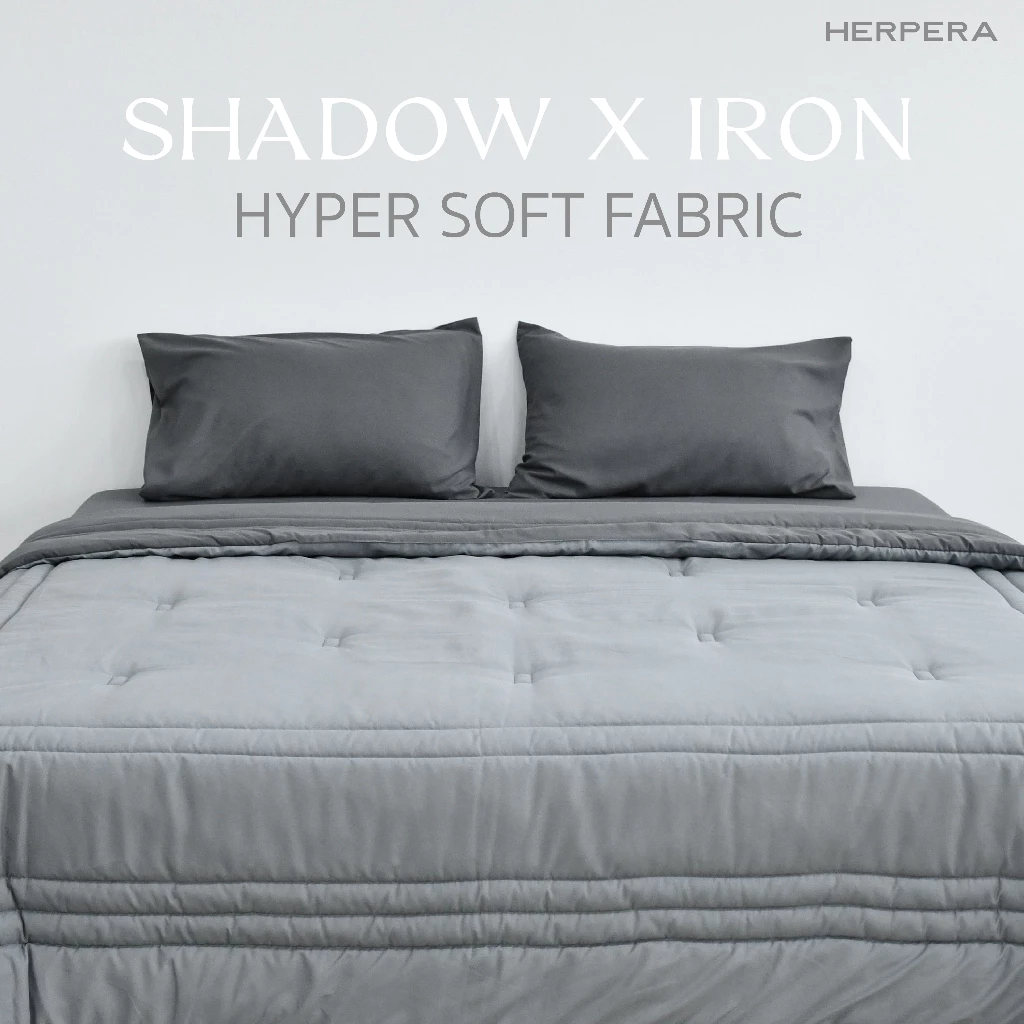 ชุดเครื่องนอน HERPERA พร้อมผ้านวมทูโทน สีเทาดำ-เทาเข้ม ขนาด 3.5/5/6 ฟุต thumbnail 4