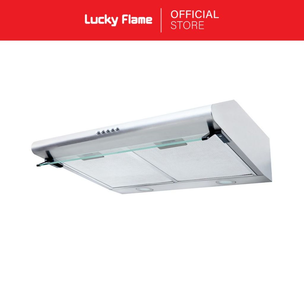 Lucky Flame เครื่องดูดควัน รุ่น SR-90-S ระบบหมุนเวียนภายในและภายนอก ขนาด 90 Cm.