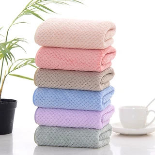 MJB-01 【ขนาด35x75ซม.】ผ้าเช็ดตัว ผ้าขนหนูรังผึ้ง สามารถใส่อาบน้ำได้ สีพื้น นุ่มไม่บาดผิว ขนาดมาตรฐาน