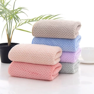 MJB-01 【ขนาด35x75ซม.】ผ้าเช็ดตัว ผ้าขนหนูรังผึ้ง สามารถใส่อาบน้ำได้ สีพื้น นุ่มไม่บาดผิว ขนาดมาตรฐาน