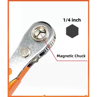 HexagonRatchet Spanner 1/4inch Mini Quick Release Socket Tools Household Handle Repair Wrench Screwdriver for CarVehicle