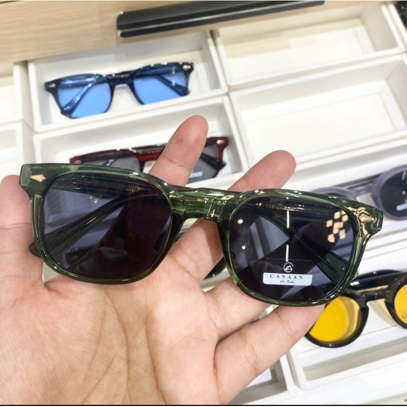 แว่นกันแดด สไตล์วินเทจ สุดฮิต  เเบรนด์canaan สั่งตรงจากโรงงาน กัน UV400 สามารถนำกรอบเปลี่ยนเลนส์สายตาได้ - รูปที่ 2