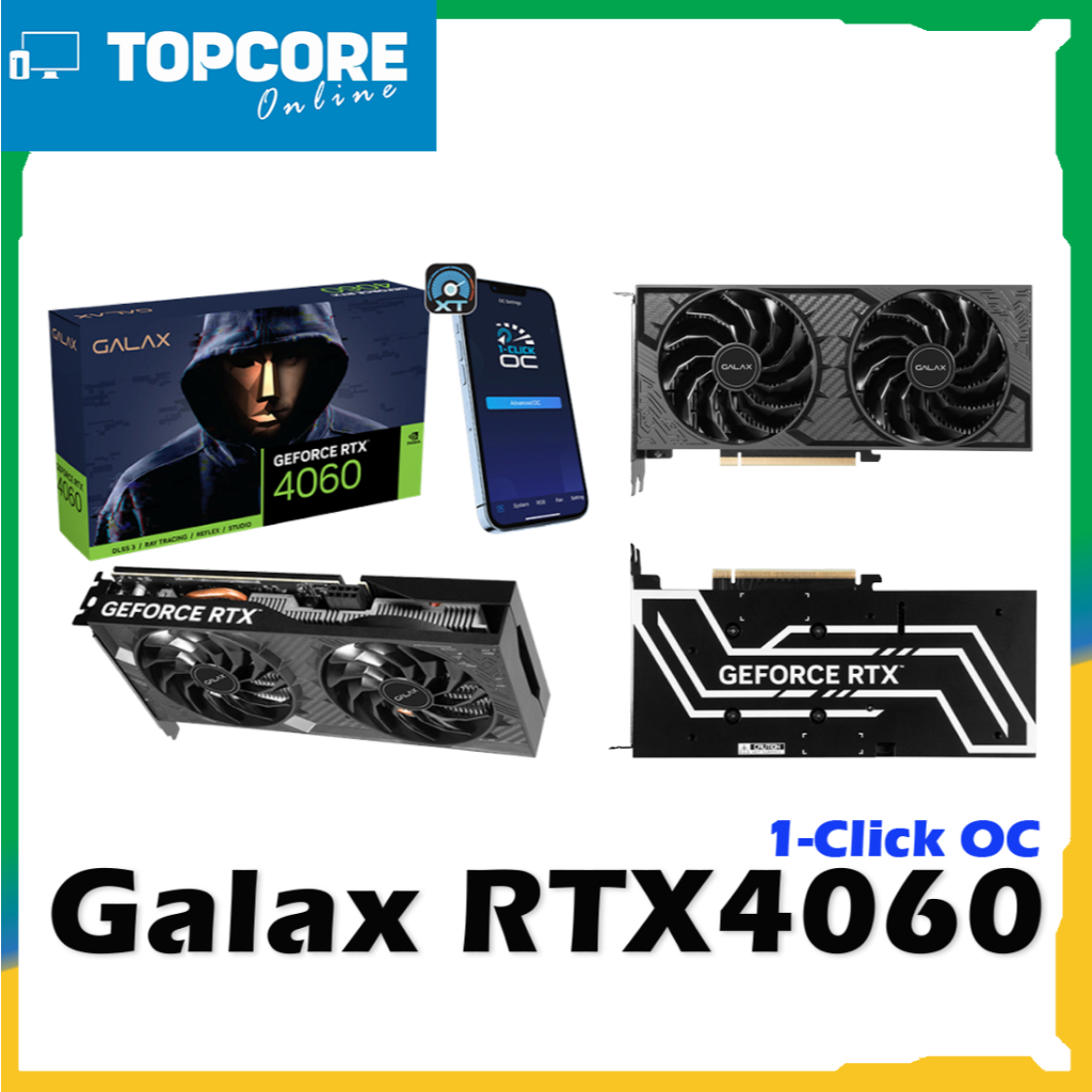 GALAX NVIDIA RTX 4060 1-CLICK OC 2X V2 8GB GDDR6 การ์ดจอของใหม่