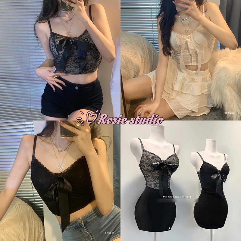 Rosie🍒พร้อมส่ง🍒เสื้อเซ็ท2ชิ้น ชุดsexy ชุดเจ้าหญิง เสื้อสายเดี่ยว+กระโปรงสั้น ชุดไปทะเล มีฟองน้ำ น่ารักเซ็กซี่เบาๆ
