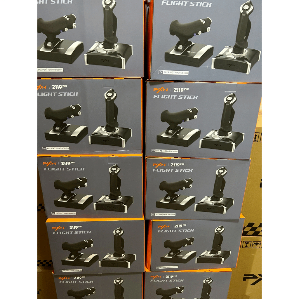 PXN-2119PRO Flight Stick จอยสติ๊ก USB Simulator Flight Controller จอยสติ๊ก Gamepad Dual-Vibration สำ