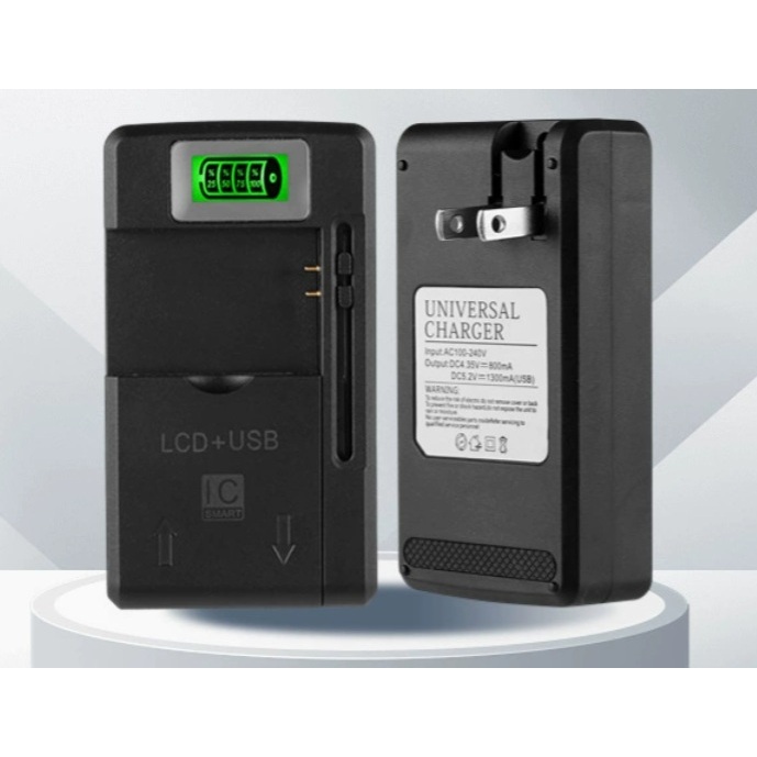 ที่ชาร์จ แบต แบบหนีบ ปรับระยะได้ หน้าจอ LCD บอกระดับแบต