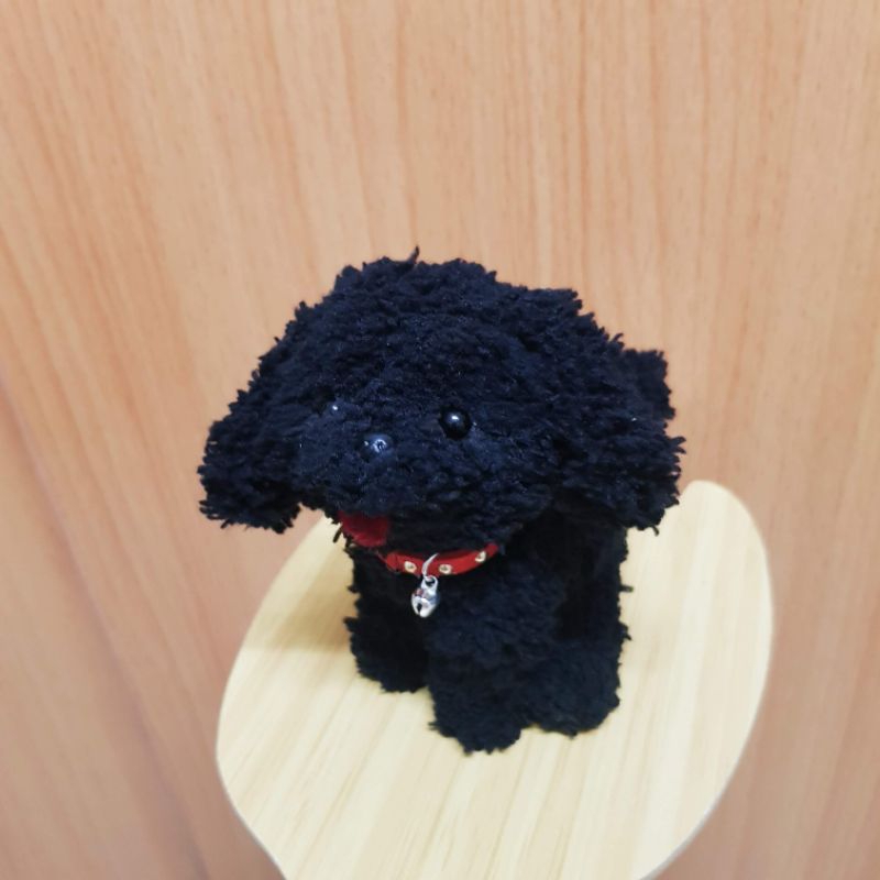 ตุ๊กตาหมาพุดเดิ้ลสีดำ งาน Handmade งานฝีมือทำจากขดลวดผ้ากำมะหยี่นุ่มๆ
