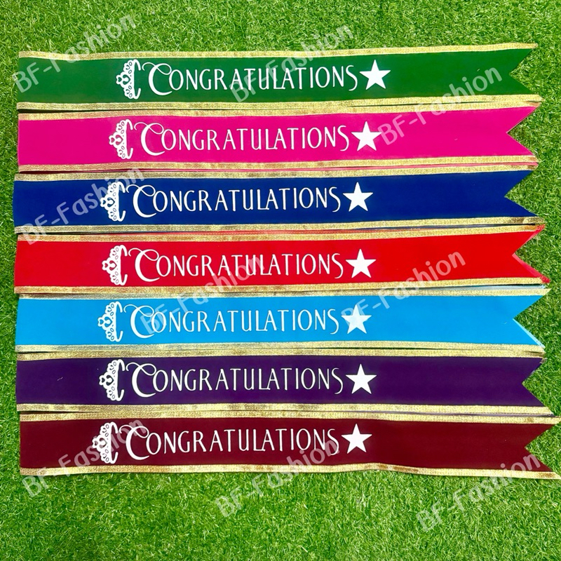 สายสะพายผ้ากำมะหยี่ congratulations