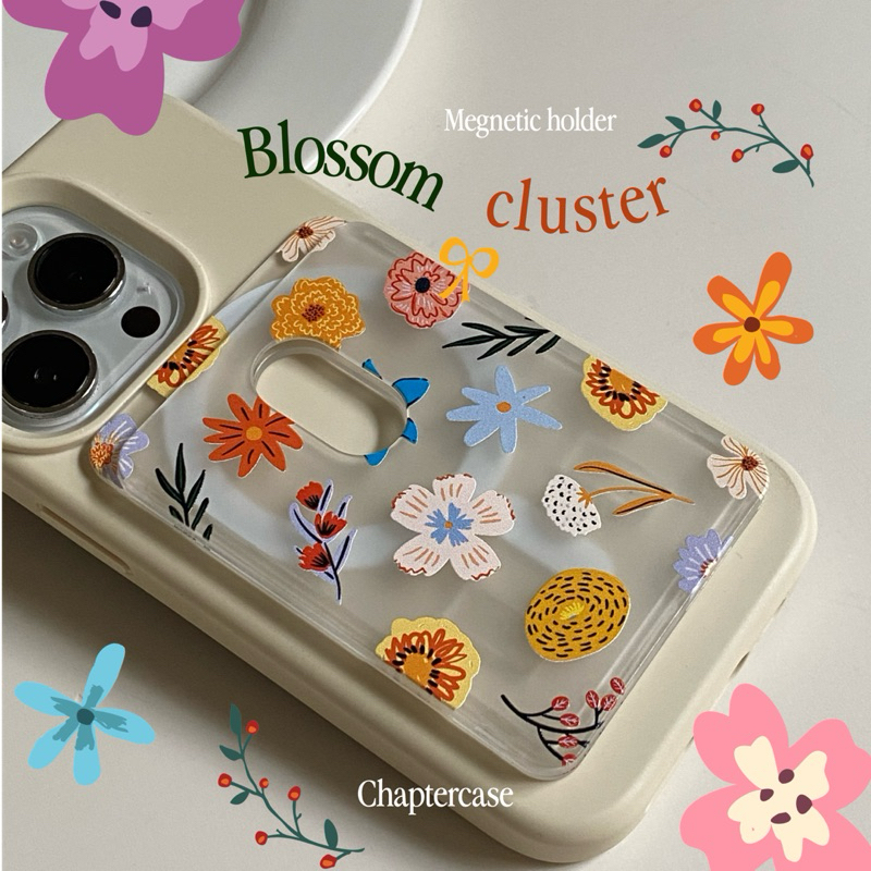 พร้อมส่ง | Megnetic cardholder ลาย blossom cluster 🌻