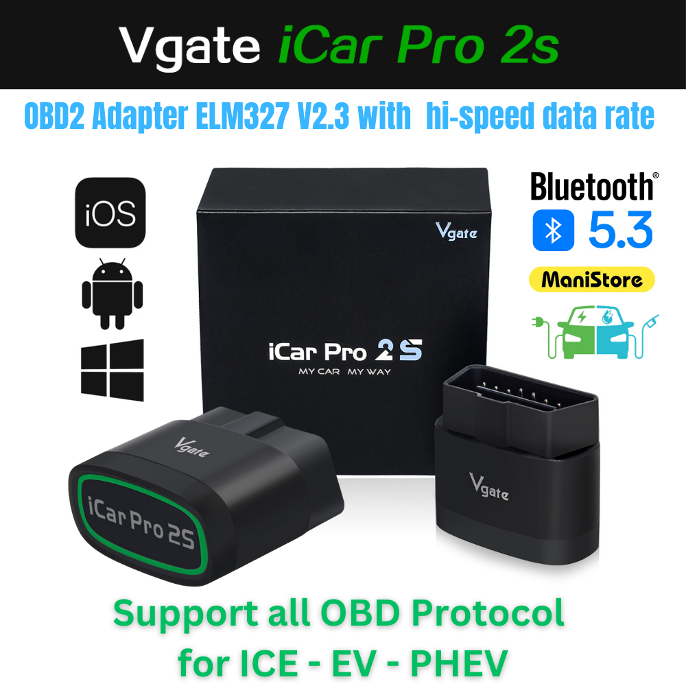 iCar Pro 2S Bluetooth 5.3 OBD2 Adapter ELM327 V2.3 for Mobile Device and PC