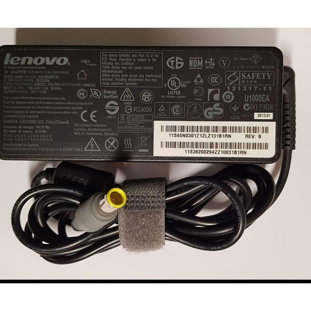 แท้ 100% Lenovo Adapter ไฟ 90W 20v 4.5a หัวเข็ม 7.9 x 5.5 mm Notebook IBM Thinkpad T60 T61 T400 T410 T420