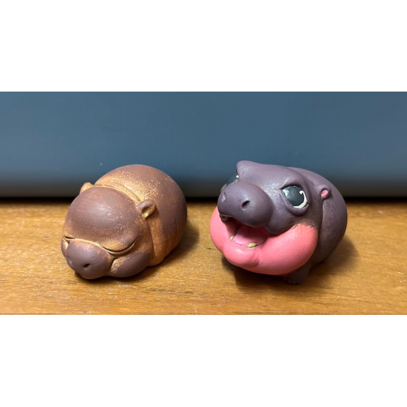 Art Toy Little Cute Hippo (PVC: Length 5 cm, Height 3 cm)