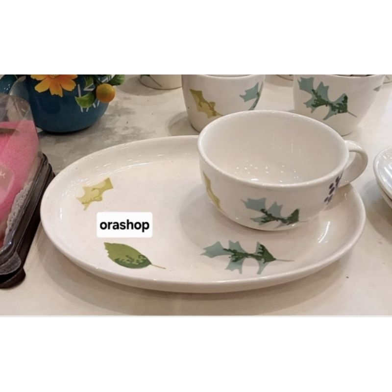ชุดเบรคเซรามิค สำหรับกาแฟและขนม ขนาด 6oz,และ 7 oz