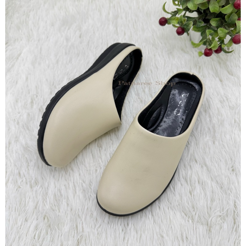 ⭐️พร้อมส่ง⭐️รองเท้าเปิดส้น แบบสวม รุ่น AB27 หนังนิ่ม ใส่สบายเท้า Size 36-41