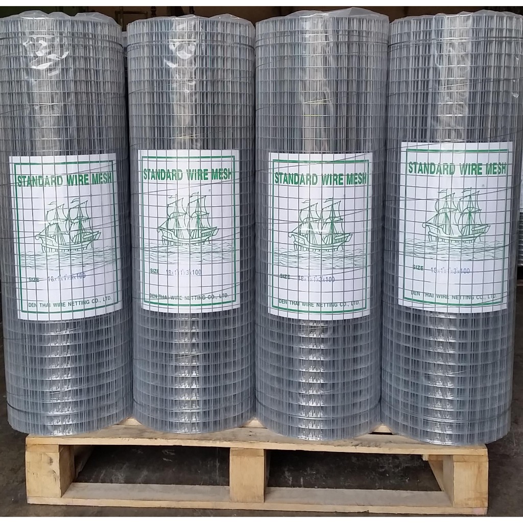 ลวดตาข่าย สี่เหลี่ยม No. 18x1'' หน้ากว้าง 1.20m. ยาว 30 m