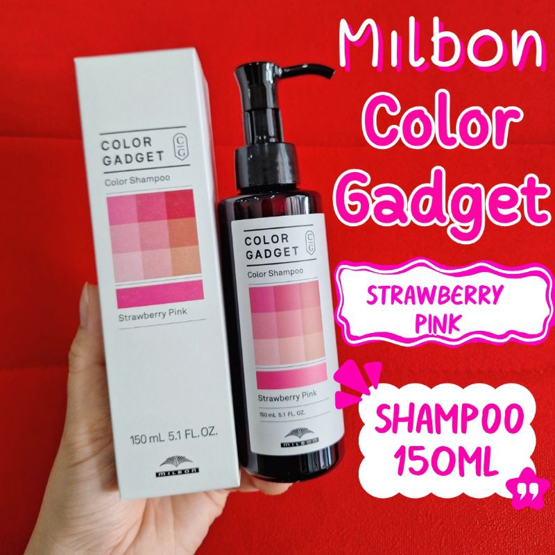 โค้ดทักแชท Milbon Color gadget Color Shampoo Strawberry Pink150ml แชมพูสีชมพู ช่วย"เติม"ประกายชมพูให้ชัดเจนยิ่งขึ้น
