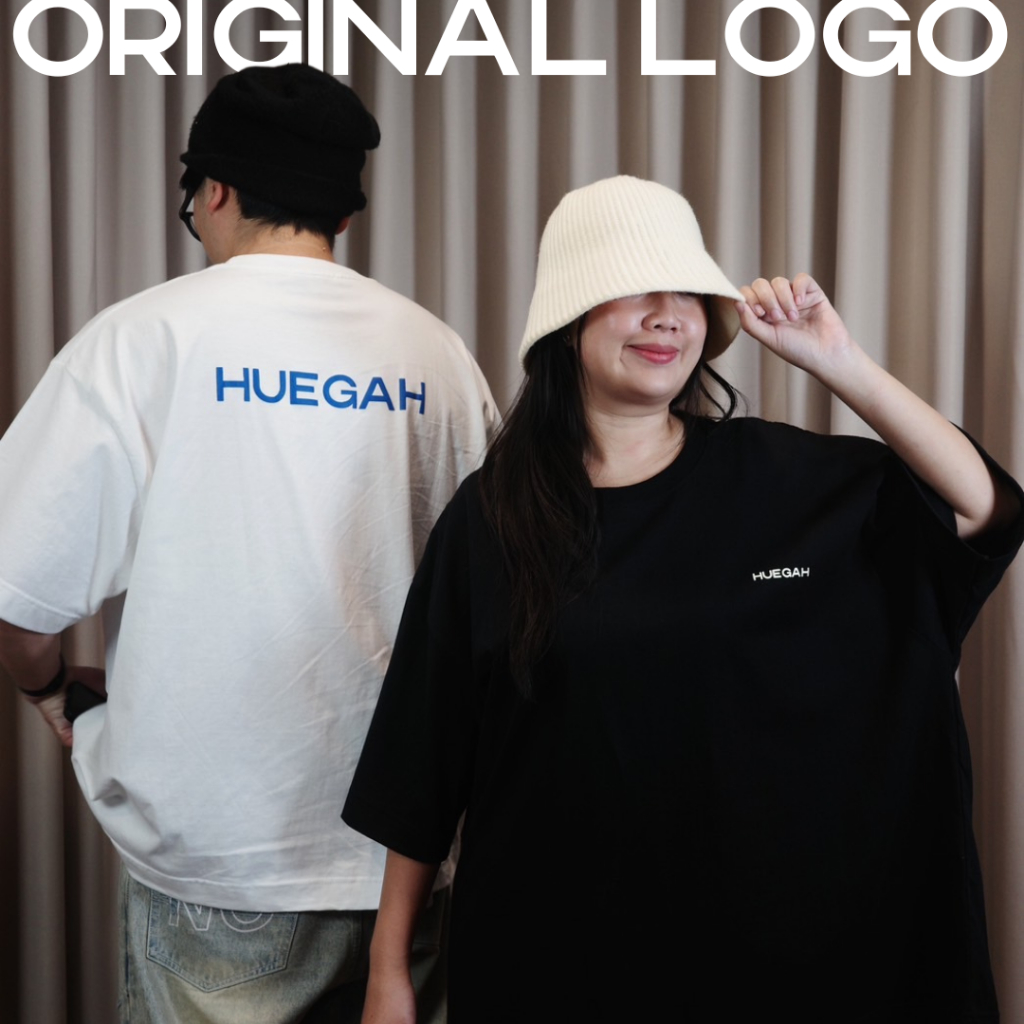 HUEGAH Original Logo T-Shirt เสื้อยืดสกรีนลาย Unisex ไซส์ใหญ่