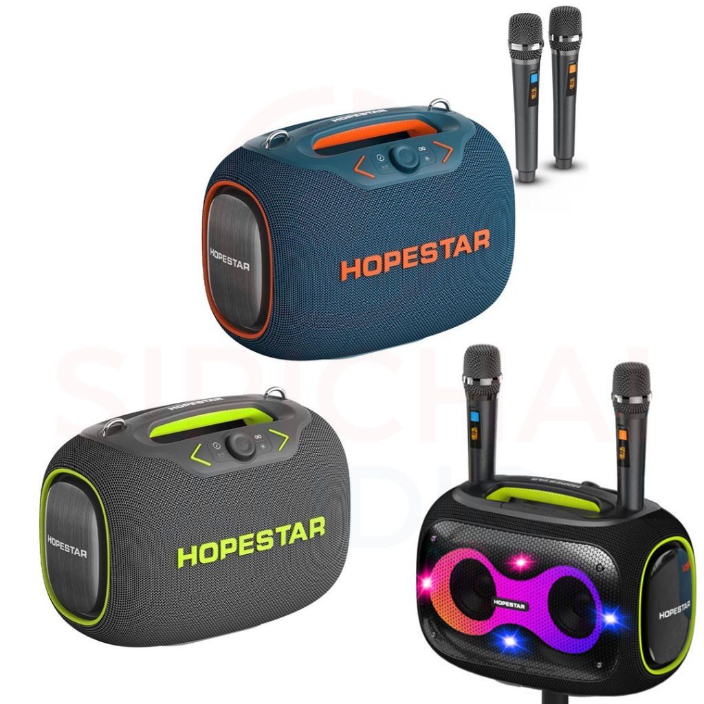 ลำโพงBluetooth HOPESTAR รุ่น Party Box ไมค์ลอยคู่ 120W