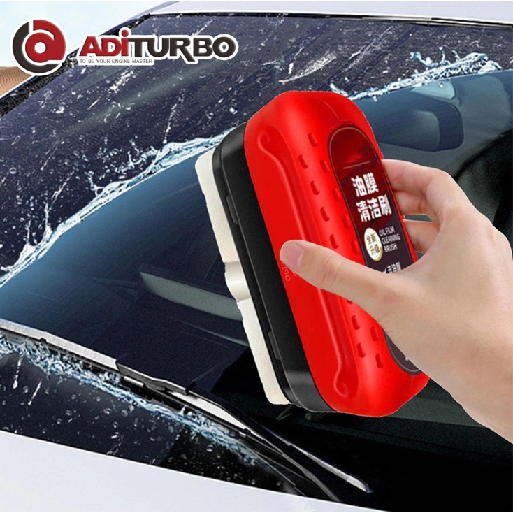 （ADI TURBO）น้ํายาล้างฟิล์มน้ํามันกระจกรถยนต์ เคลือบกระจกแบบไฮโดรโฟบิกสําหรับกระจกหน้ารถ ปรับปรุงความชัดเจน