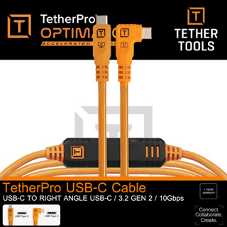 TetherPro Optima 10G USB-C, Straight to Right Angle Cable CU…