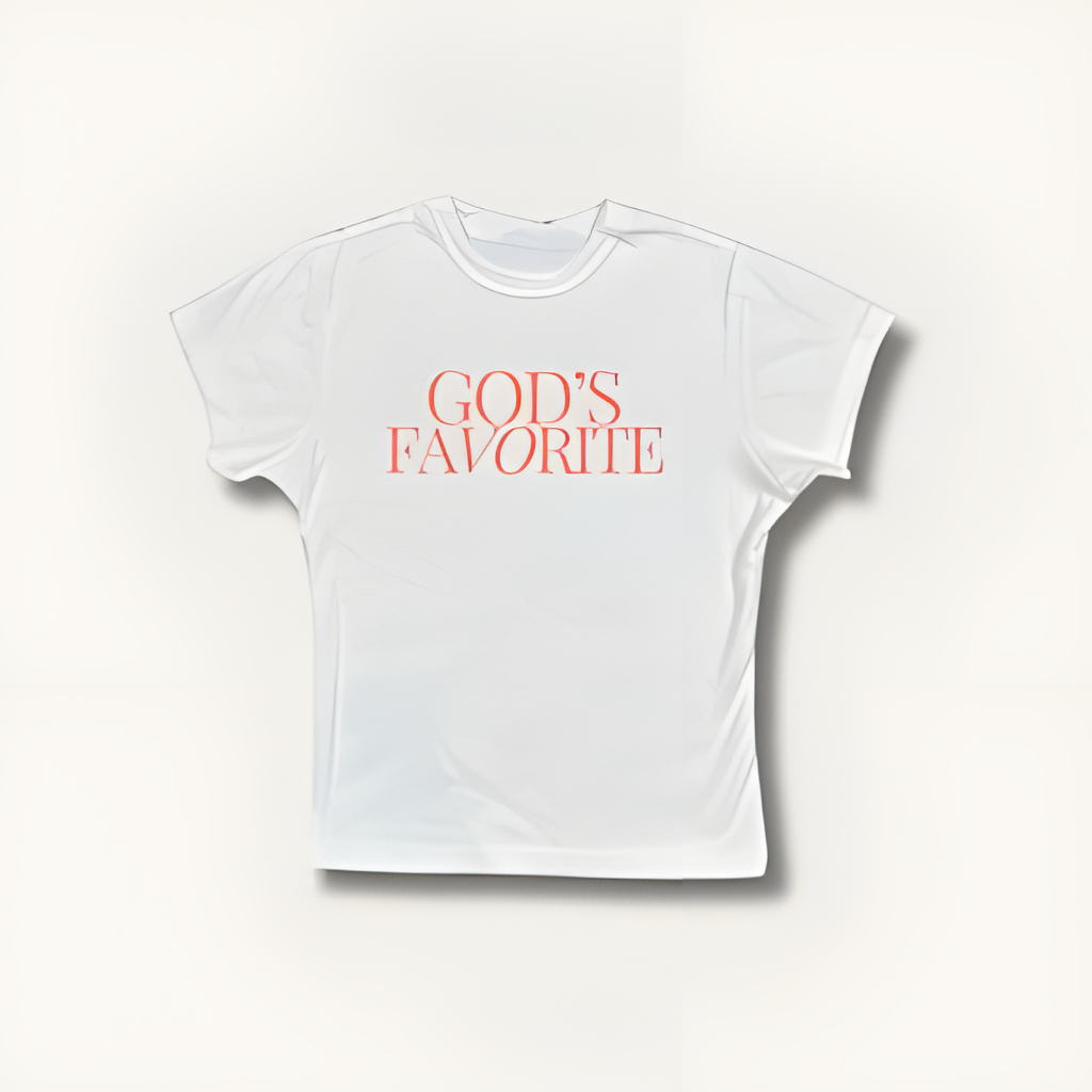 (จัดส่งตลอด 24 ชั่วโมง）OOOK Official [พร้อมส่ง] เสื้อทรง GOD'S FAVORITE