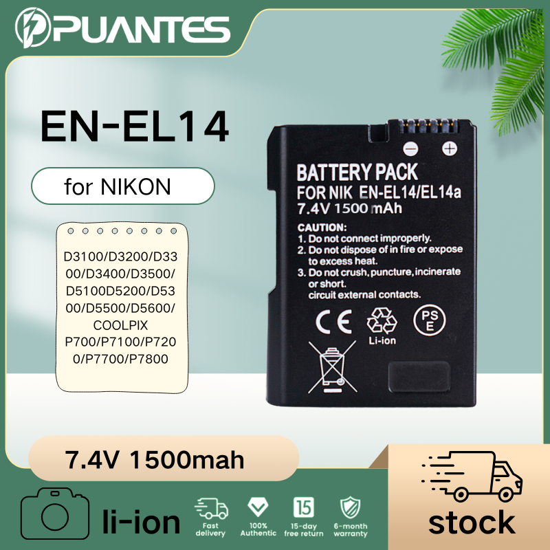 en-el14 นำไปใช้กับ nikon เครื่องชาร์จ D5300 D3200 D3200 D3500 D3300 D3100 D5100 D7100