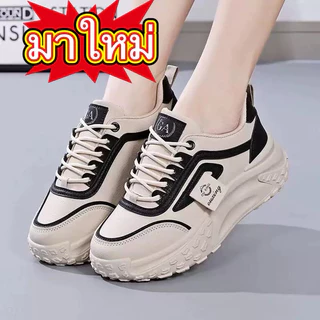 Nadine.9💥สินค้าพร้อมส่ง 💥 New รองเท้าส้นสูงผู้หญิง รองเท้าแฟชั่นสไตล์ฮิต สวมใส่สบาย หนังนิ่ม เสริมส้น A727