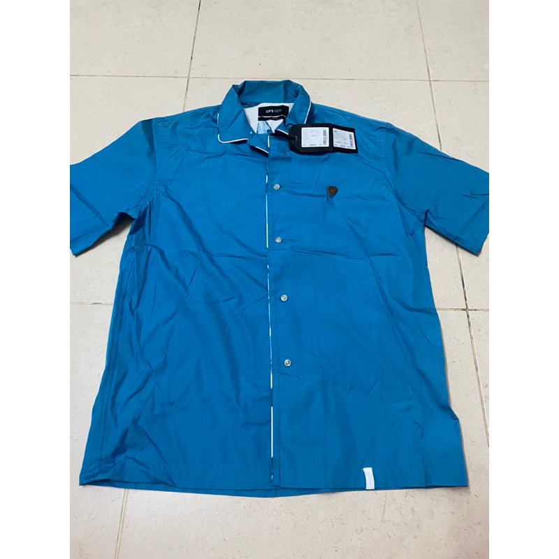 เสื้อคอปกแบร์น CPS มือหนึ่ง สีฟ้าคราม