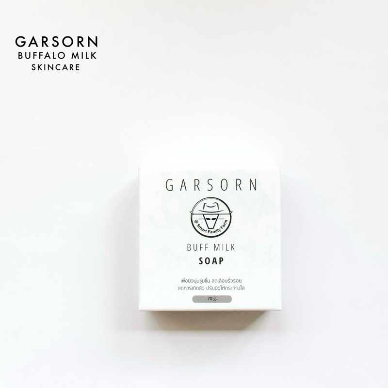 Buff milk soap สบู่น้ำนมกาสร