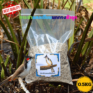 หอยกระซ่า เกร็ดหอยแตกหักจากทะเล แคลเซียมนกกรงหัวจุก บรรจุ0.5…