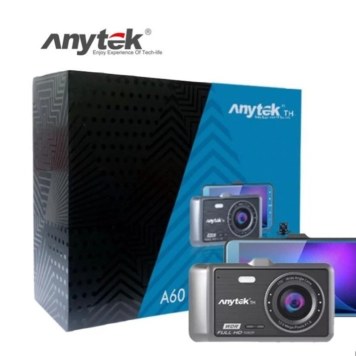 [ลด 200.- GSTO200TH] Anytek Thailand A60 กล้องติดรถยนต์ บันทึกหน้า-หลัง รับประกันนาน 12 เดือน