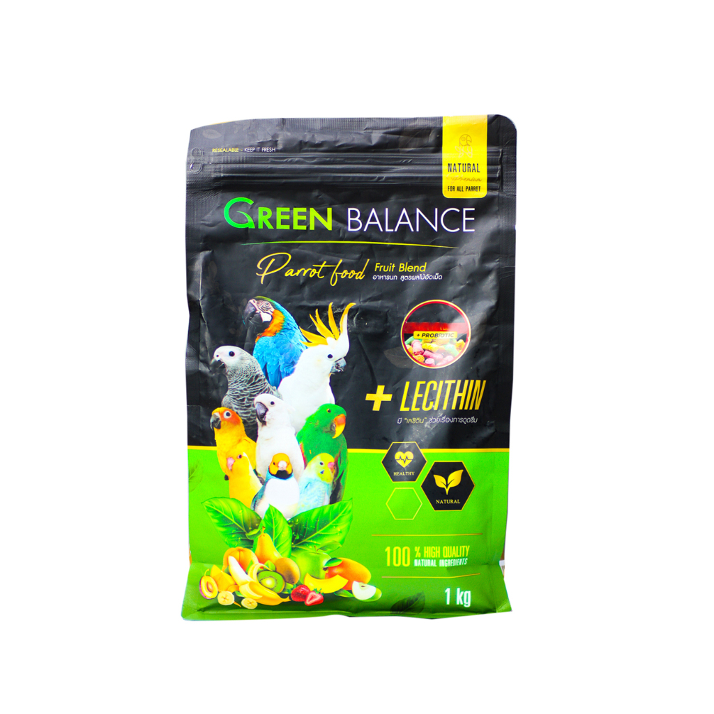 กรีนบาลานซ์ อาหารนกแก้ว ไซส์ SS,S,M,L  Green Balance Parrot Food ขนาด 1 kg