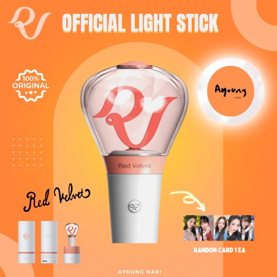 🛵 กทม. ส่งด่วน พร้อมส่ง 🟠 [RedVelvet] Official Light Stick แท่งไฟ ลัฟวี่บง มีการ์ด ของแท้ SM