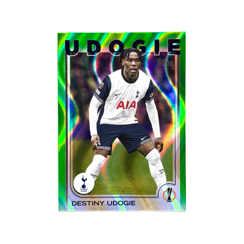 Topps UCC 24/25 Destiny Udogie Tottenham Hotspur Green Flowfractors