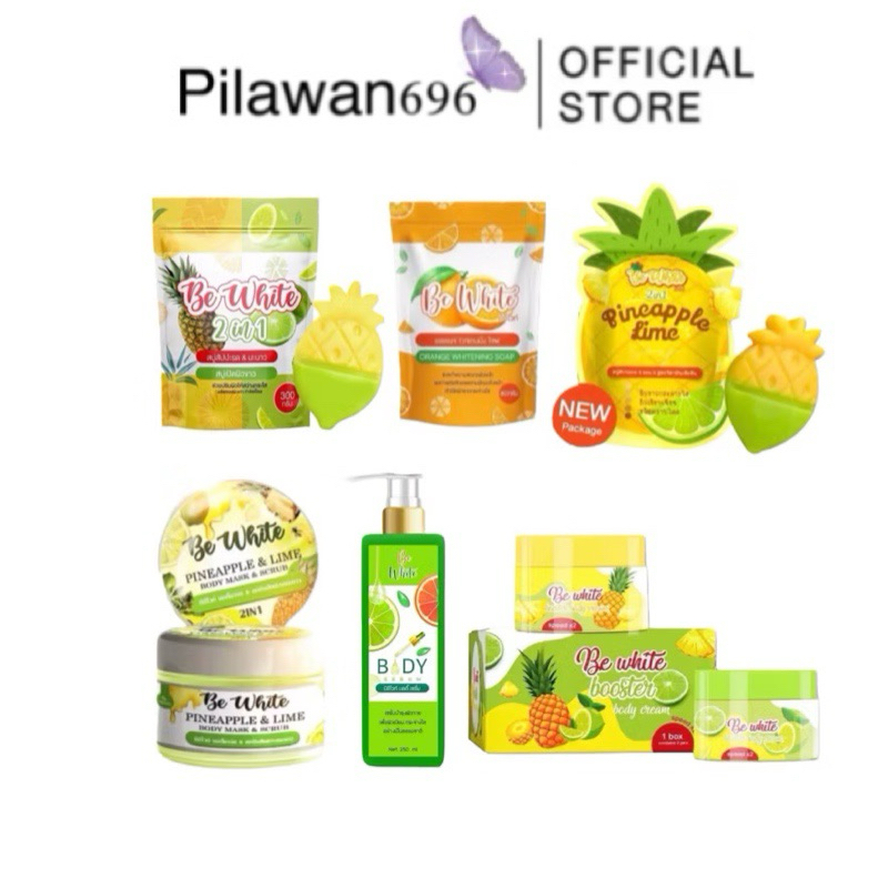 Be White สบู่บีไวท์ สบู่สับปะรดมะนาว 2 IN 1 สบู่ผลัดเซลล์ผิว [1 ซองบรรจุ 5ก้อน]